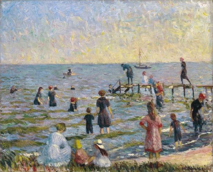 William Glackens Bathing at Bellport Long Island Sweden oil painting art